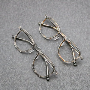 Vintage Titanium Eyeglasses Frame Men Square Myopia Prescription Glasses Women Retro Optical Luxury Brand Glasses Frame Eyewear