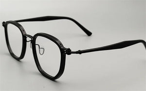 Vintage Titanium Eyeglasses Frame Men Square Myopia Prescription Glasses Women Retro Optical Luxury Brand Glasses Frame Eyewear