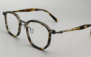 Vintage Titanium Eyeglasses Frame Men Square Myopia Prescription Glasses Women Retro Optical Luxury Brand Glasses Frame Eyewear