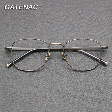 Vintage Titanium Glasses Frame Men Square Retro Myopia Prescription Optical Eyeglasses Frame Women Korea   Brand Eyewear