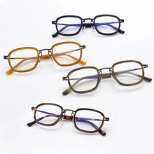 Load image into Gallery viewer, Vintage Titanium Square Optical Eyeglasses Frame Men Women Unisex Full Rim Myopia Glasses Frames Italian Luxury Brand Eyewear