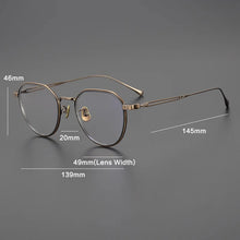 Load image into Gallery viewer, Vintage Ultra Light Pure Titanium Eyeglasses Frame Men Prescription Myopia Glasses Frame Women Japan Retro   Brand Eyewear