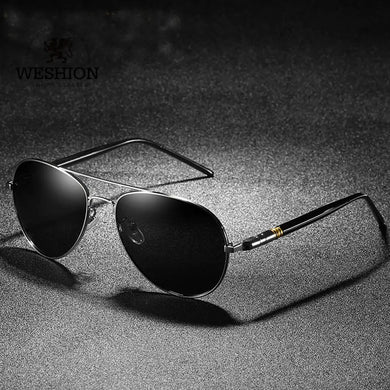 WESHION Oval Sunglasses Men Polarized Pilot Brand Designer Classic Shades Driving Fishing Sun Glasses 2018 UV40 Zonnebril Mannen