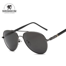 Load image into Gallery viewer, WESHION Oval Sunglasses Men Polarized Pilot Brand Designer Classic Shades Driving Fishing Sun Glasses 2018 UV40 Zonnebril Mannen