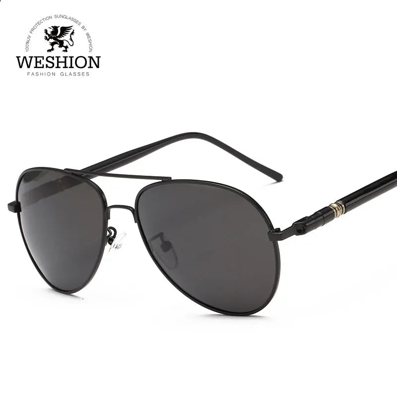 WESHION Oval Sunglasses Men Polarized Pilot Brand Designer Classic Shades Driving Fishing Sun Glasses 2018 UV40 Zonnebril Mannen