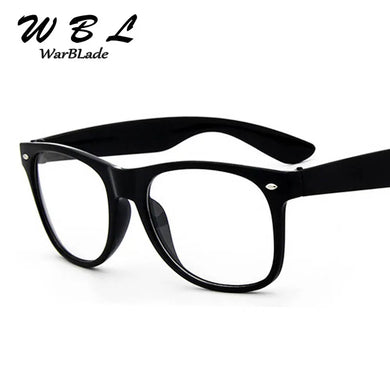 WarBLade 2018 Fake Glasses   Design Crystal Clear Frame Transparent Frame  Eyeglasses Square Eye Spectacle Clear Lens