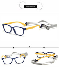 Load image into Gallery viewer, WarBLade TR90 Flexible Kids Eyeglasses Frame Glasses For Child Boys Girls Degree Myopia Optical Frames With Lanyard Square 2020