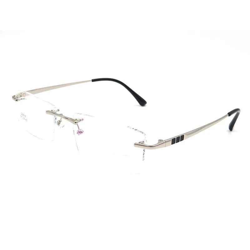 Men Glasses Frames Rimless Eyeglasses Optical Designer Prescription Alloy Light Handsome Business Eyewear  Frame