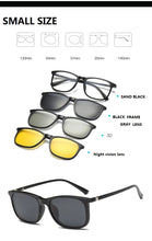 Load image into Gallery viewer, Width-137 Spring hinge 3D lenses eyewear magnetic clip TR myopia glasses frame with clip on three Polarized Sunglasses Goggles
