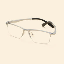 Load image into Gallery viewer, Width-143  aluminum magnesium anti-blue elastic mirror office computer mirror men&#39;s half frame myopia eyeglasses frame male