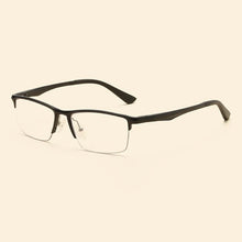 Load image into Gallery viewer, Width-143  aluminum magnesium anti-blue elastic mirror office computer mirror men&#39;s half frame myopia eyeglasses frame male