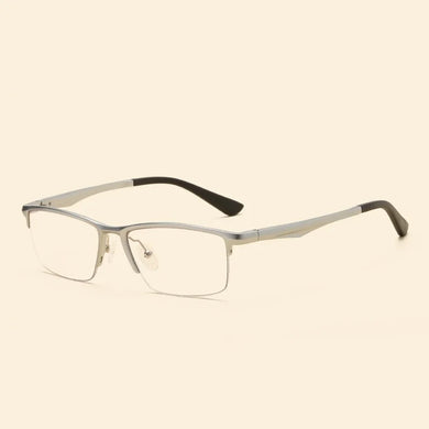 Width-143  aluminum magnesium anti-blue elastic mirror office computer mirror men's half frame myopia eyeglasses frame male