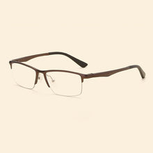 Load image into Gallery viewer, Width-143  aluminum magnesium anti-blue elastic mirror office computer mirror men&#39;s half frame myopia eyeglasses frame male