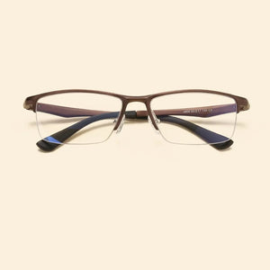 Width-143  aluminum magnesium anti-blue elastic mirror office computer mirror men's half frame myopia eyeglasses frame male
