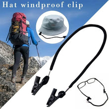 Load image into Gallery viewer, Wind Clip Hat Holder Portable Lightweight Windproof Hat Clips Outdoor Durable Glasses Lanyard Rope
