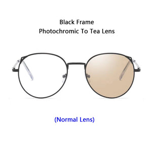 Women Cat Ears Anti Blue Light Photochromic Myopia Glasses Girls Students Finished Sun Automatic Discoloration Myopia Sunglasses