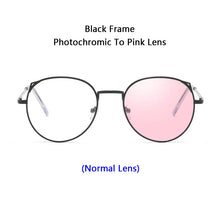 Load image into Gallery viewer, Women Cat Ears Anti Blue Light Photochromic Myopia Glasses Girls Students Finished Sun Automatic Discoloration Myopia Sunglasses