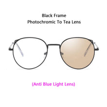 Load image into Gallery viewer, Women Cat Ears Anti Blue Light Photochromic Myopia Glasses Girls Students Finished Sun Automatic Discoloration Myopia Sunglasses