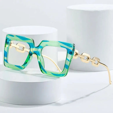 Women Anti Blue Light Oversized Frame Ladies Glasses Square Plain Glasses Optical Spectacle Brand Qulity Computer