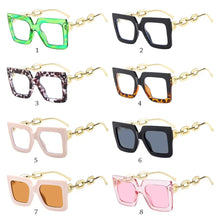 Carica l&#39;immagine nel visualizzatore di Gallery, Women Anti Blue Light Oversized Frame Ladies Glasses Square Plain Glasses Optical Spectacle Brand Qulity Computer