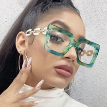 Carica l&#39;immagine nel visualizzatore di Gallery, Women Anti Blue Light Oversized Frame Ladies Glasses Square Plain Glasses Optical Spectacle Brand Qulity Computer