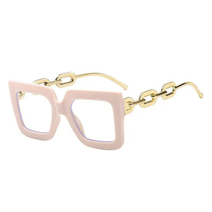 Women Anti Blue Light Oversized Frame Ladies Glasses Square Plain Glasses Optical Spectacle Brand Qulity Computer
