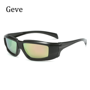 Women Goggle Sunglasses Y2K Luxury Designer Outdoor Sports Sun Glasses for Men New Trendy Mirror Wrap Round Eyewear