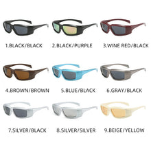 Carica l&#39;immagine nel visualizzatore di Gallery, Women Goggle Sunglasses Y2K Luxury Designer Outdoor Sports Sun Glasses for Men New Trendy Mirror Wrap Round Eyewear