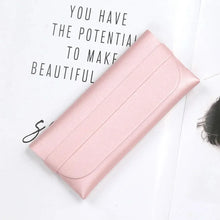 Carica l&#39;immagine nel visualizzatore di Gallery, Women Leather Soft Glasses Bag Portable Sunglasses Storage Box Accessories Eyeglasses Case Sunglasses Bag