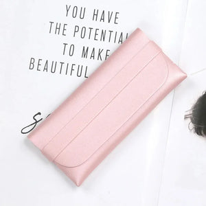 Women Leather Soft Glasses Bag Portable Sunglasses Storage Box Accessories Eyeglasses Case Sunglasses Bag
