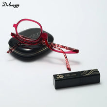Load image into Gallery viewer, Women Makeup Reading Glasses Rotatable Flip Make Up Eye Glasses Presbyopic +1.00 To +4.0 Reading Glasses for Women