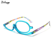 Load image into Gallery viewer, Women Makeup Reading Glasses Rotatable Flip Make Up Eye Glasses Presbyopic +1.00 To +4.0 Reading Glasses for Women