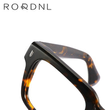 Load image into Gallery viewer, Women Men Eyeglasses Frames Square  Optical Prescription Glasses Myopia Retro Acetate Thick Leg Spectacles