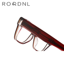 Load image into Gallery viewer, Women Men Eyeglasses Frames Square  Optical Prescription Glasses Myopia Retro Acetate Thick Leg Spectacles