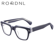 Load image into Gallery viewer, Women Men Eyeglasses Frames Square  Optical Prescription Glasses Myopia Retro Acetate Thick Leg Spectacles