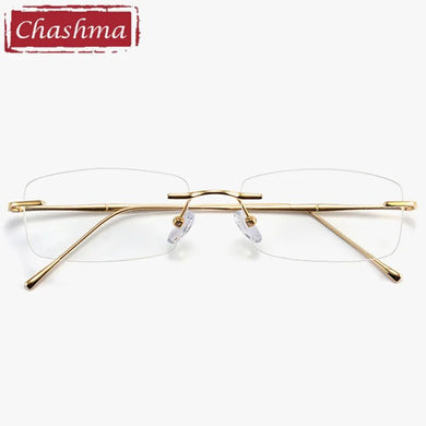 Women Pure Titanium Prescription Lenses Men Rimless Optical Light Weight Frames Anti Blue Ray Glasses Frame