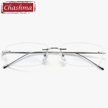 Load image into Gallery viewer, Women Pure Titanium Prescription Lenses Men Rimless Optical Light Weight Frames Anti Blue Ray Glasses Frame