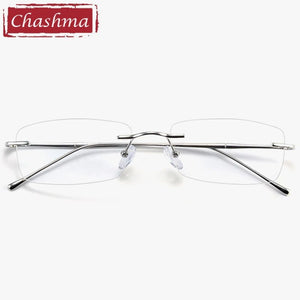 Women Pure Titanium Prescription Lenses Men Rimless Optical Light Weight Frames Anti Blue Ray Glasses Frame