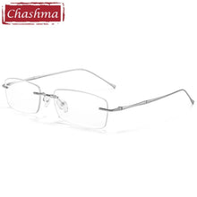 Load image into Gallery viewer, Women Pure Titanium Prescription Lenses Men Rimless Optical Light Weight Frames Anti Blue Ray Glasses Frame