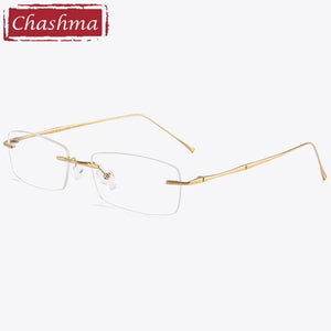 Women Pure Titanium Prescription Lenses Men Rimless Optical Light Weight Frames Anti Blue Ray Glasses Frame