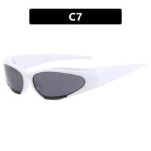 Carica l&#39;immagine nel visualizzatore di Gallery, Women Retro Brand Design  Shades Punk Sun Glasses Classic Wrap Around Y2k Sunglasses for Men Outdoor Sports Goggles