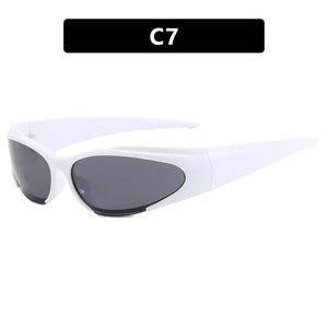 Women Retro Brand Design  Shades Punk Sun Glasses Classic Wrap Around Y2k Sunglasses for Men Outdoor Sports Goggles