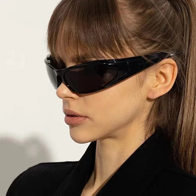 Women Retro Brand Design  Shades Punk Sun Glasses Classic Wrap Around Y2k Sunglasses for Men Outdoor Sports Goggles