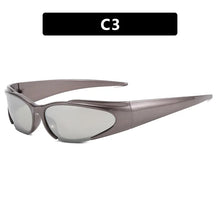Carica l&#39;immagine nel visualizzatore di Gallery, Women Retro Brand Design  Shades Punk Sun Glasses Classic Wrap Around Y2k Sunglasses for Men Outdoor Sports Goggles