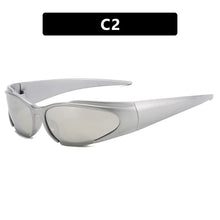 Carica l&#39;immagine nel visualizzatore di Gallery, Women Retro Brand Design  Shades Punk Sun Glasses Classic Wrap Around Y2k Sunglasses for Men Outdoor Sports Goggles