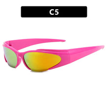 Carica l&#39;immagine nel visualizzatore di Gallery, Women Retro Brand Design  Shades Punk Sun Glasses Classic Wrap Around Y2k Sunglasses for Men Outdoor Sports Goggles