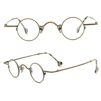Women Round Glasses Frames Men Light Optical Eyeglasses Frame Cute Eyewear Retro  Metal Prescription Spectacles Full Rim