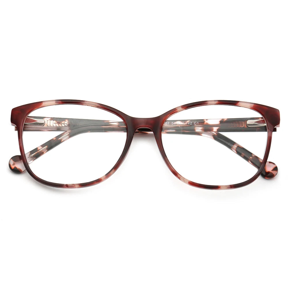 Women Square Eyeglasses Frame Men Round Optical Glasses Frame Full Rim Pink Black Transparent Spectacles  Retro Eyewear