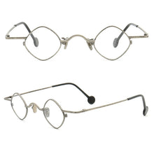 Load image into Gallery viewer, Women Square Glasses Frames Men Light Round Prescription Eyeglasses Frame Diamond Shield Eyewear Retro Fashion Metal Spectacles