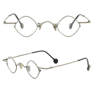 Women Square Glasses Frames Men Light Round Prescription Eyeglasses Frame Diamond Shield Eyewear Retro Fashion Metal Spectacles